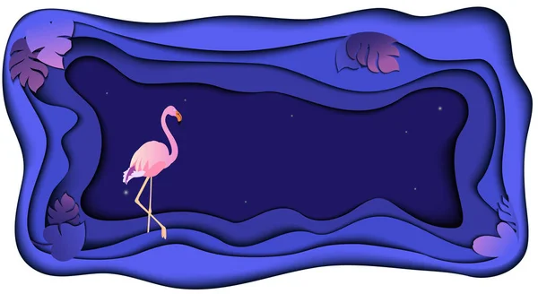 Flamingo web banner — Stock vektor