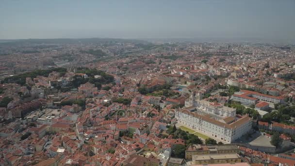 Sommar Dag Tid Lisbon Stadsbild Hög Antenn Panorama Portugal — Stockvideo