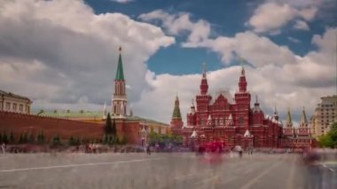 yaz günü Moskova şehir Kızıl Meydan panorama 4 k zaman sukut Rusya