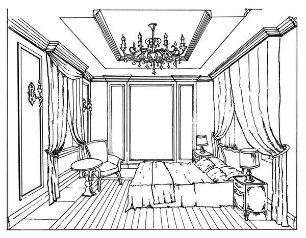  интерьер черный и белый
