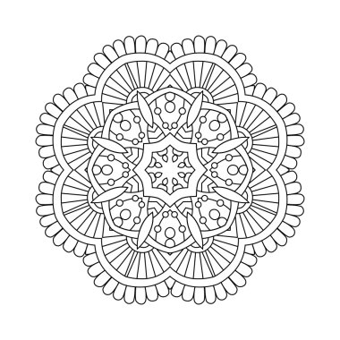 basit çiçek mandala