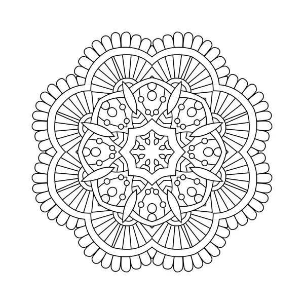 Mandala floral simple — Vector de stock
