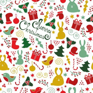 Noel öğeleri seamless modeli