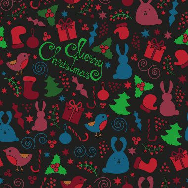 Noel öğeleri seamless modeli