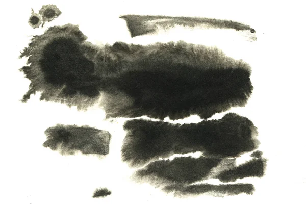 Soyut Mürekkep Arkaplanı Mermer Tarzı Suda Siyah Beyaz Mürekkep — Stok fotoğraf