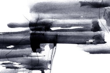 Grunge çamur sanatı. Soyut gri, siyah beyaz mermer mürekkep desenli arka plan. Yıkama ve sıçratma ile suluboya leke. 