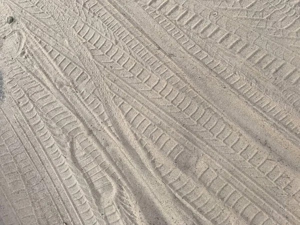 Fond Abstrait Dunes Sable Traces Pneus — Photo