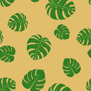 Tropikal monstera çizilmiş ile Seamless Modeli