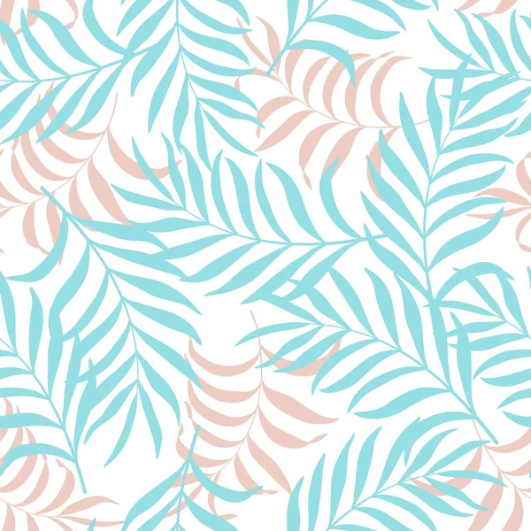 Tropischer Hintergrund mit Palmblättern — Stockvektor