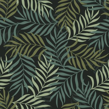 Palm ile tropikal arka plan bırakır. Sorunsuz çiçek desenli