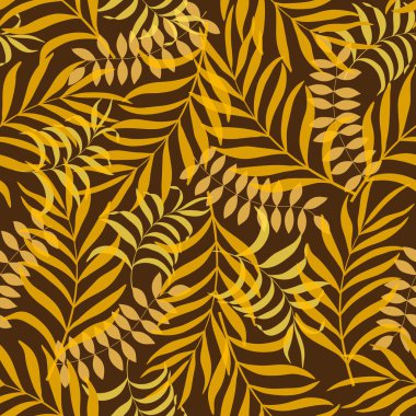 Palm ile tropikal arka plan bırakır. Sorunsuz çiçek desenli