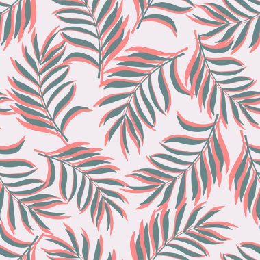Palm ile tropikal arka plan bırakır. Sorunsuz çiçek desenli