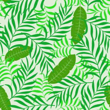 Palm ile tropikal arka plan bırakır. Sorunsuz çiçek desenli