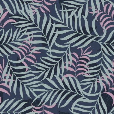 Palmiye yapraklı tropik arkaplan. 