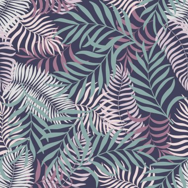 Palmiye yapraklı tropik arkaplan. 