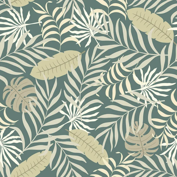 Fond tropical avec des feuilles de palmier. — Image vectorielle