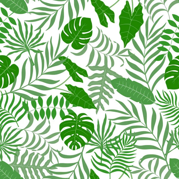 Fond tropical avec des feuilles de palmier. — Image vectorielle