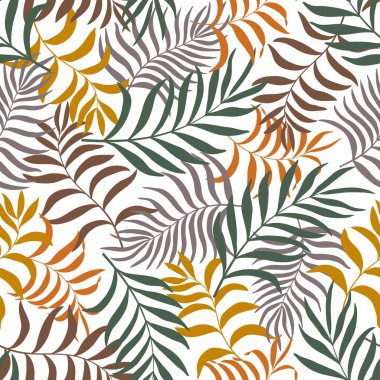 Palmiye yapraklı tropik arkaplan. 