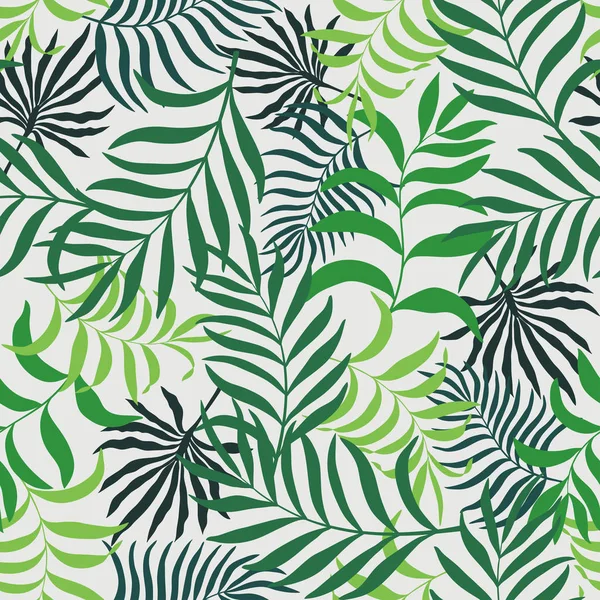 Fondo tropical con hojas de palma. — Vector de stock