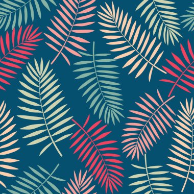 Palmiye yapraklı tropik arkaplan. 