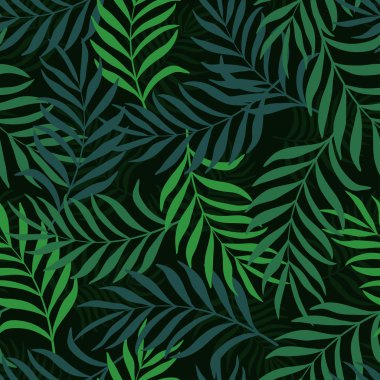 Palmiye yapraklı tropik arkaplan. 