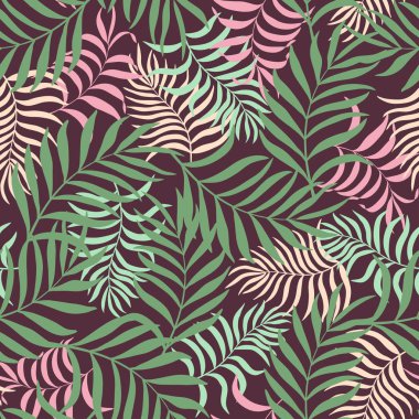 Palmiye yapraklı tropik arkaplan. 