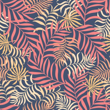 Palmiye yapraklı tropik arkaplan. 