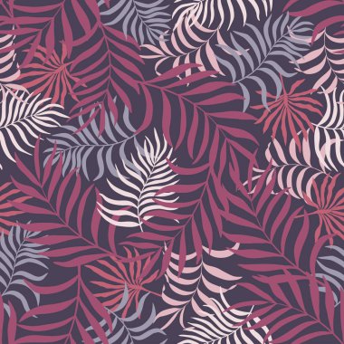 Palmiye yapraklı tropik arkaplan. 