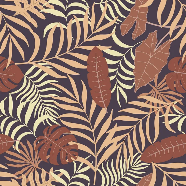 Fondo tropical con hojas de palma. — Vector de stock