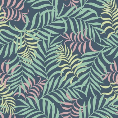 Palmiye yapraklı tropik arkaplan. 