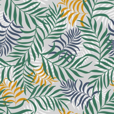 Palmiye yapraklı tropik arkaplan. 