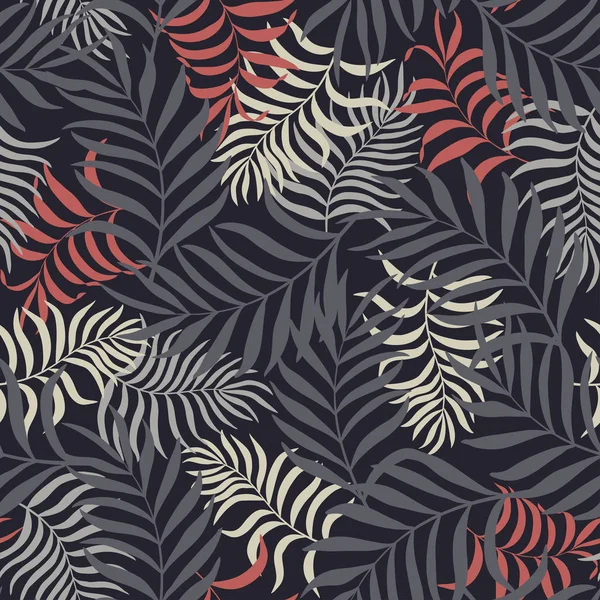 Fond tropical avec des feuilles de palmier. — Image vectorielle