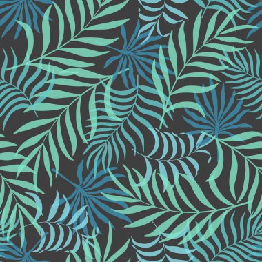 Palmiye yapraklı tropik arkaplan. 