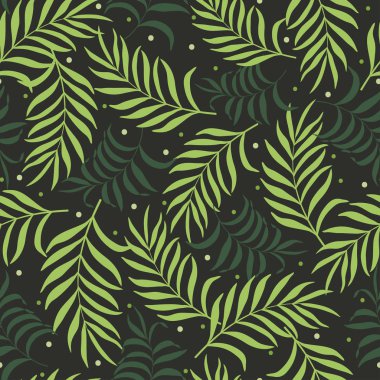 Palmiye yapraklı tropik arkaplan. 