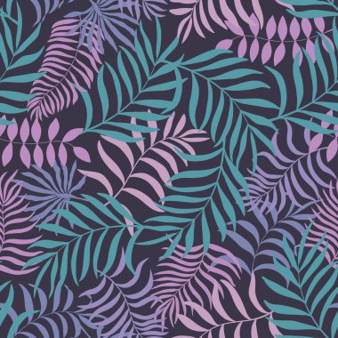 Palmiye yapraklı tropik arkaplan. 