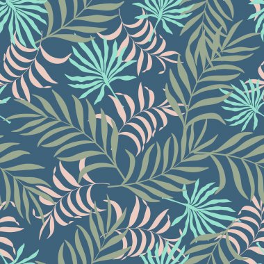 Palmiye yapraklı tropik arkaplan. 