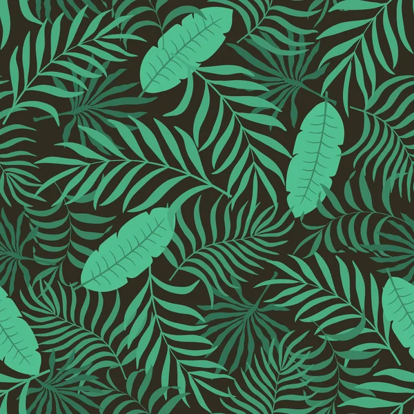 Fondo tropical con hojas de palma. — Vector de stock