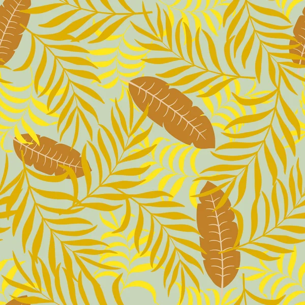 Fond tropical avec des feuilles de palmier. — Image vectorielle