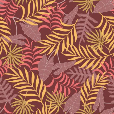 Palmiye yapraklı tropik arkaplan. 