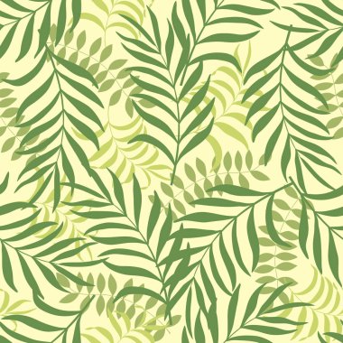 Palmiye yapraklı tropik arkaplan. 