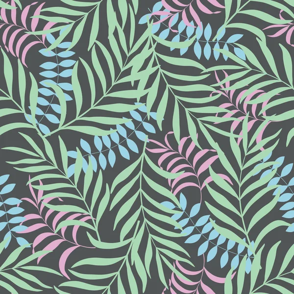Fond tropical avec des feuilles de palmier. — Image vectorielle