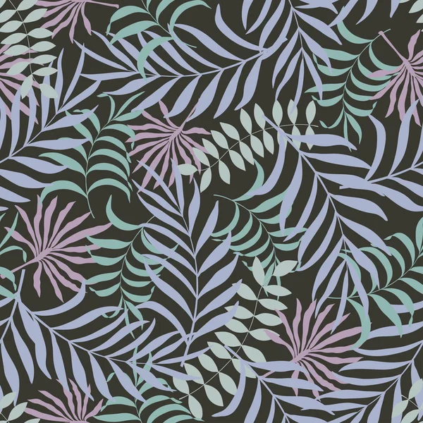 Fond tropical avec des feuilles de palmier. — Image vectorielle