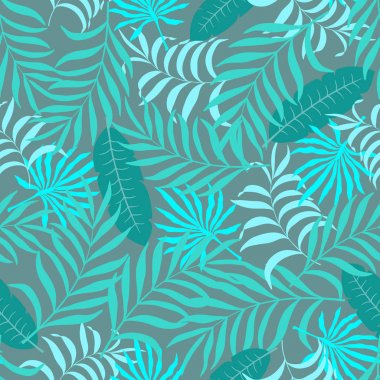 Palmiye yapraklı tropik arkaplan. 