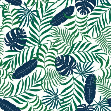 Palmiye yapraklı tropik arkaplan. 