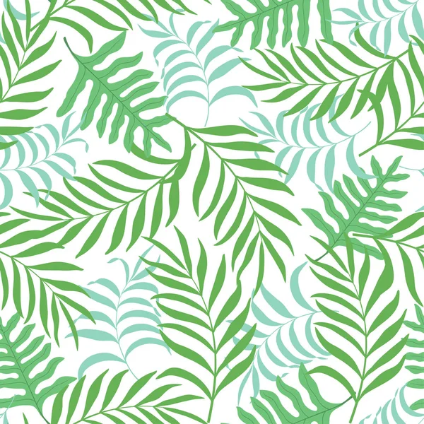 Fondo tropical con hojas de palma. — Vector de stock