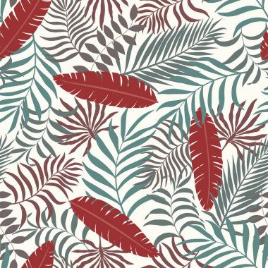 Palmiye yapraklı tropik arkaplan. 