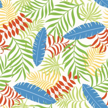 Palmiye yapraklı tropik arkaplan. 