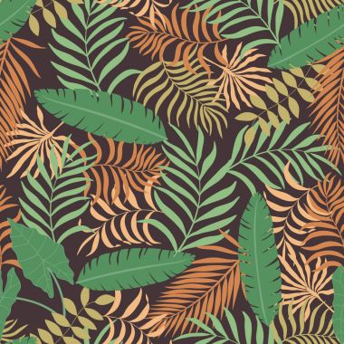 Palmiye yapraklı tropik arkaplan. 