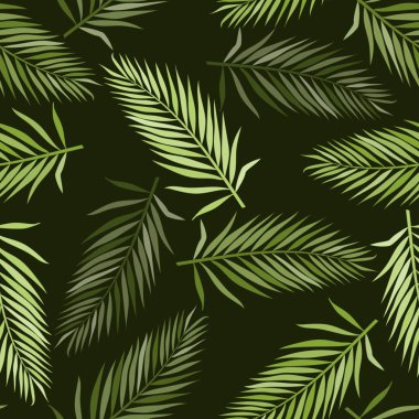 Palmiye yapraklı tropik arkaplan. 