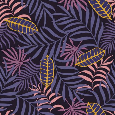 Palmiye yapraklı tropik arkaplan. 